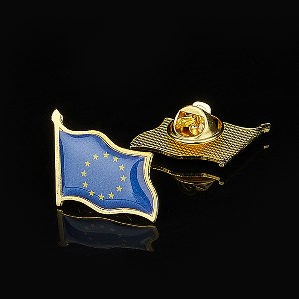 Travel Accessories For Europe - Uni Eropa Patriot lencana berlapis emas