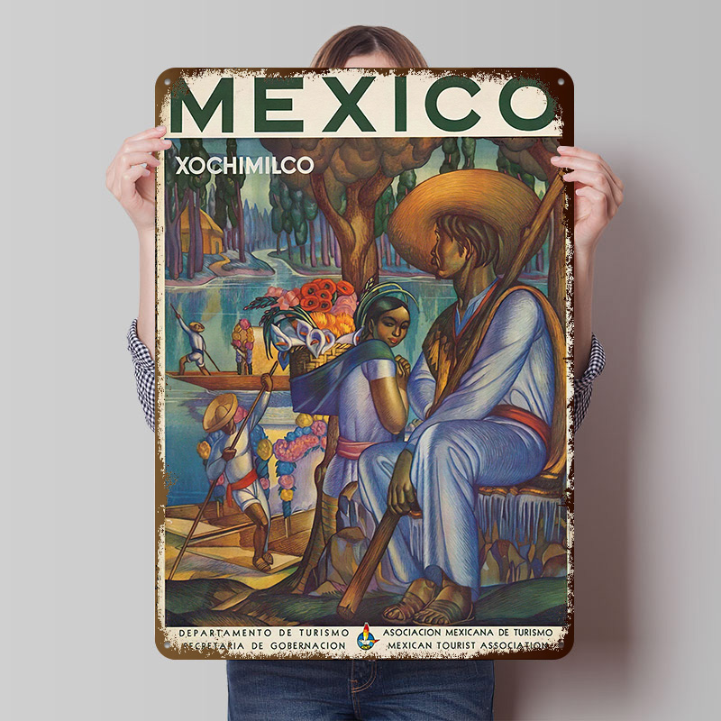 Travel Accessories For Europe - Poster Perjalanan Vintage, Papan Logam Vintage