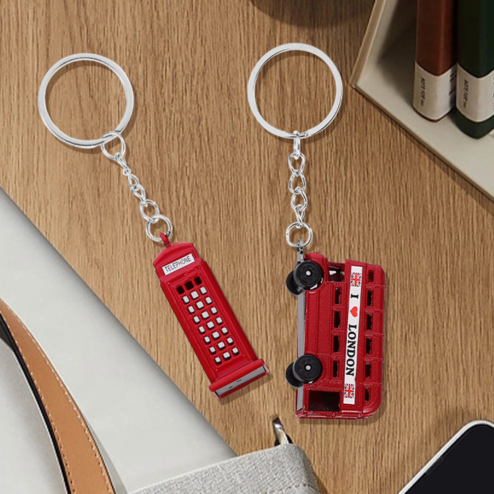 Travel Accessories London - 3pcs Gantungan Kunci Souvenir London Aksesoris