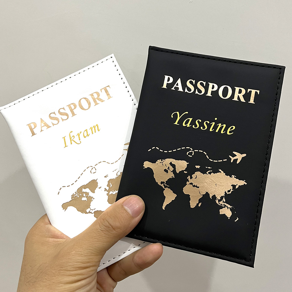 Qantas Travel Accessories - Tempat paspor kustom Wanita Pria PU,