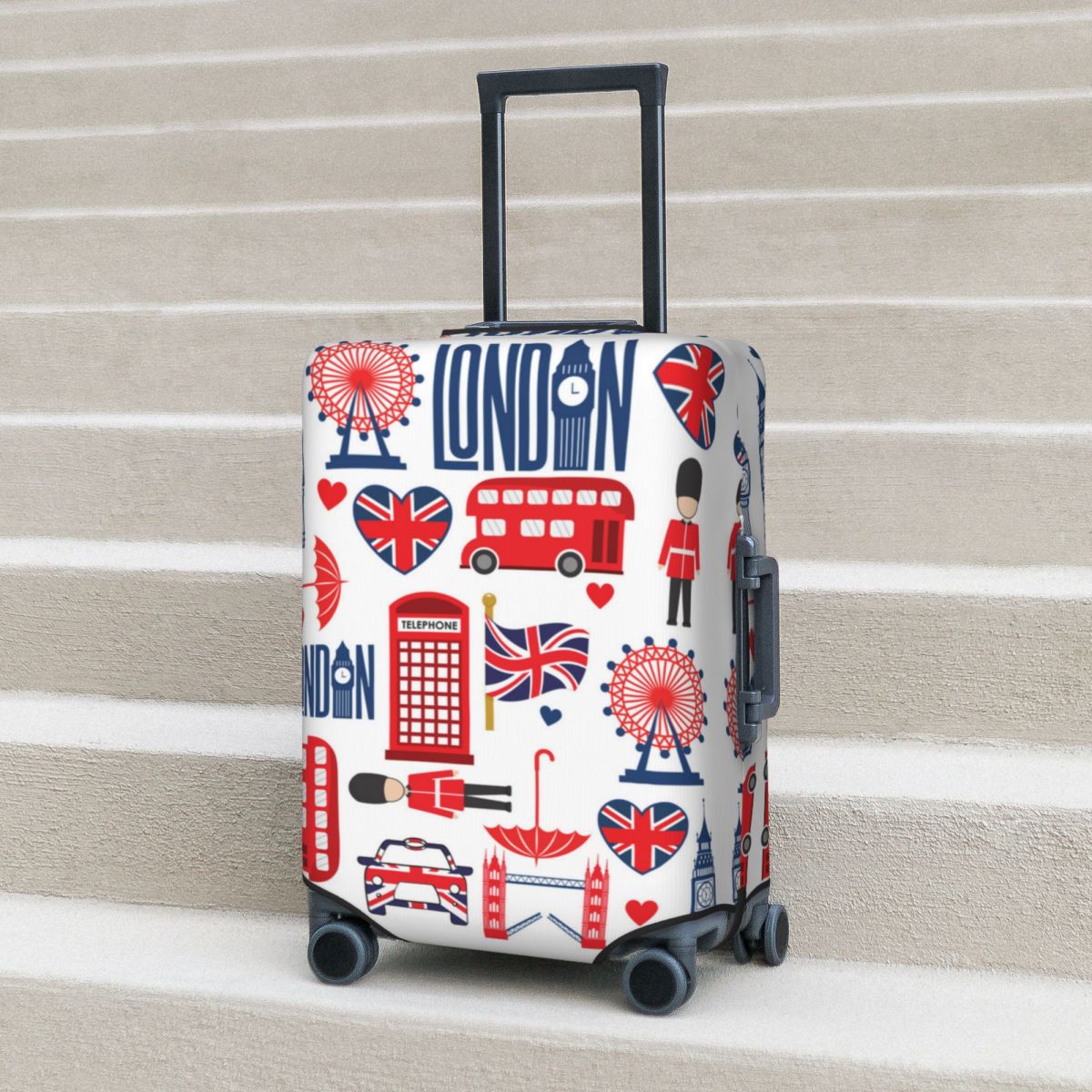 Travel Accessories London - Penutup koper ilustrasi gaya Inggris Big