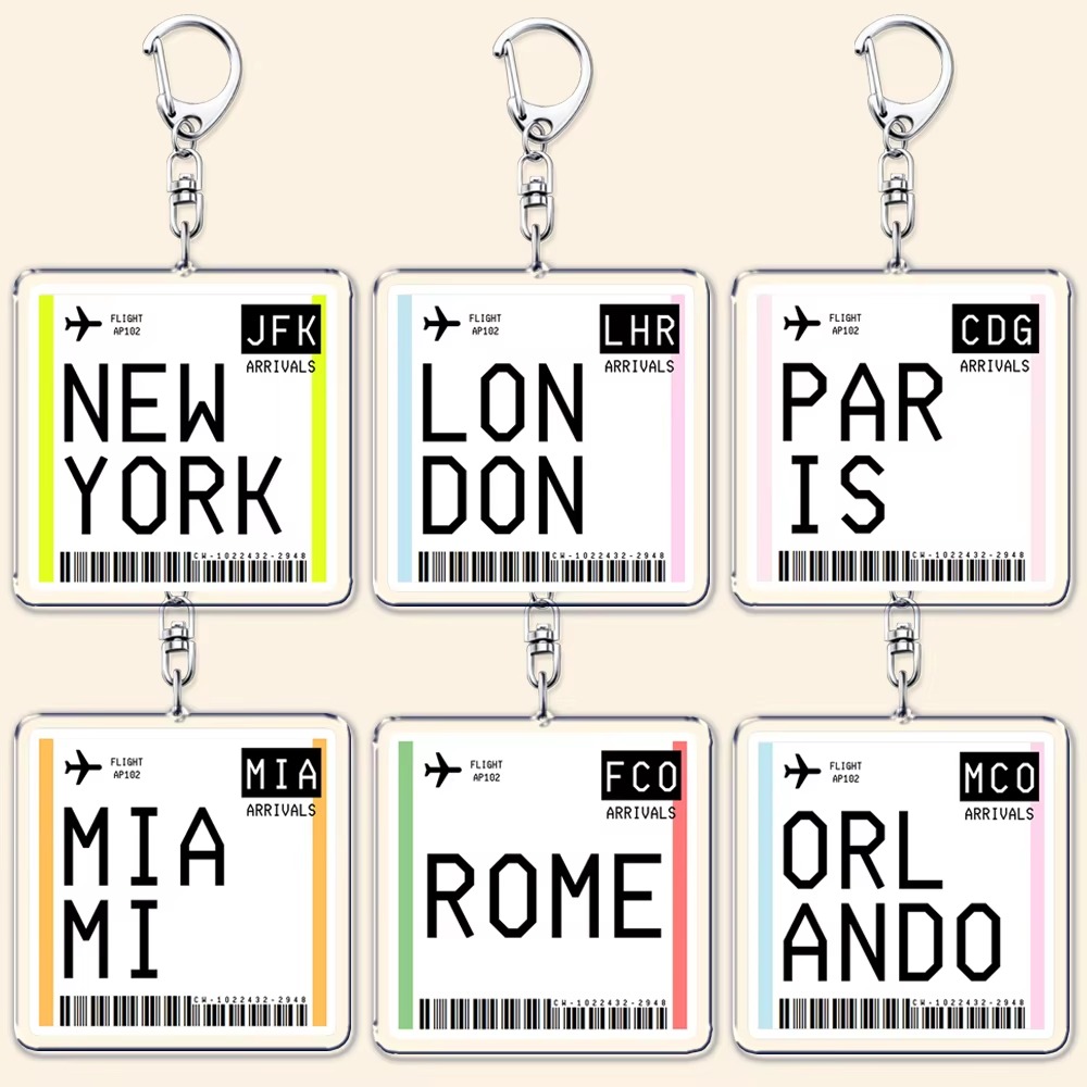 Travel Accessories London - Gantungan kunci tiket pesawat, kartu naik