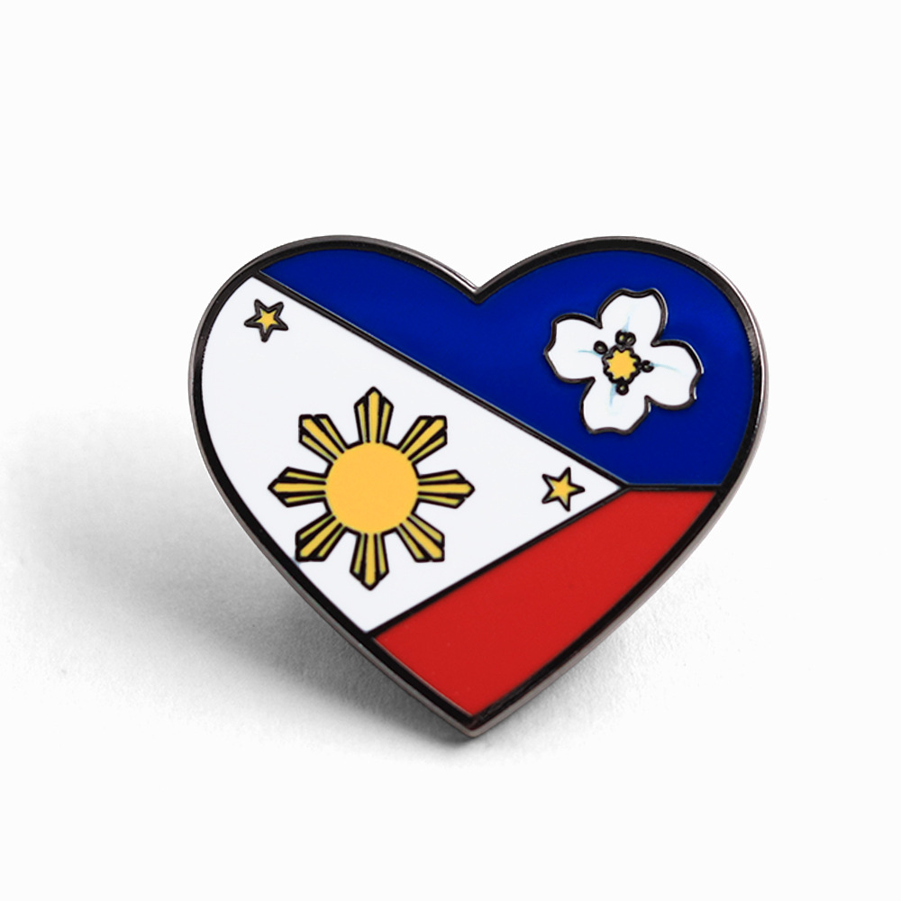 Travel Accessories Philippines - 1 Buah Pin Enamel Bendera Hati