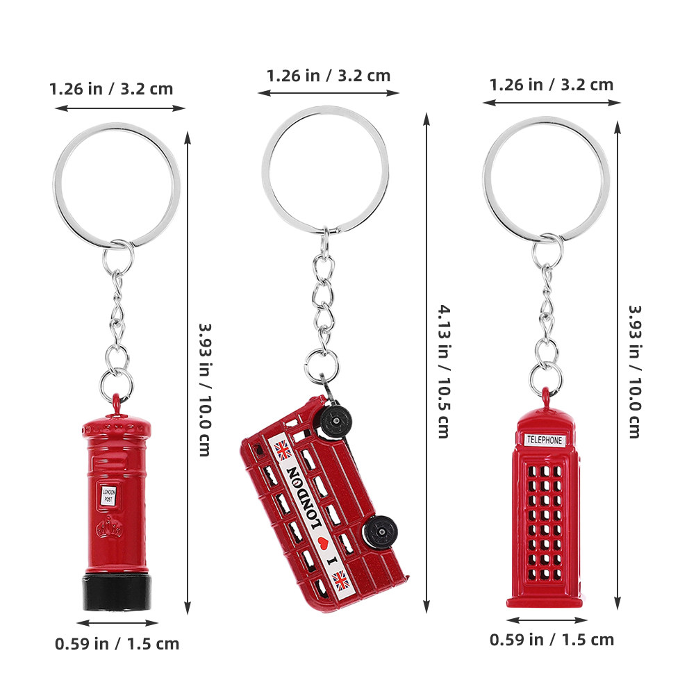3pcs Gantungan Kunci Souvenir  - Travel Accessories London ulasan dan harga