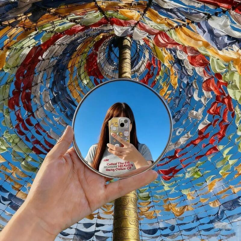 Cermin Selfie Genggam Portabel - Travel Accessories Gadget ulasan dan harga