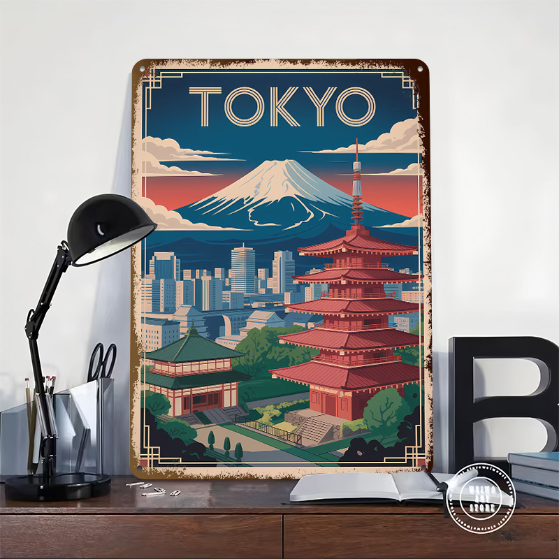 Poster Logam Gunung Fuji untuk - Travel Accessories For Europe ulasan dan harga