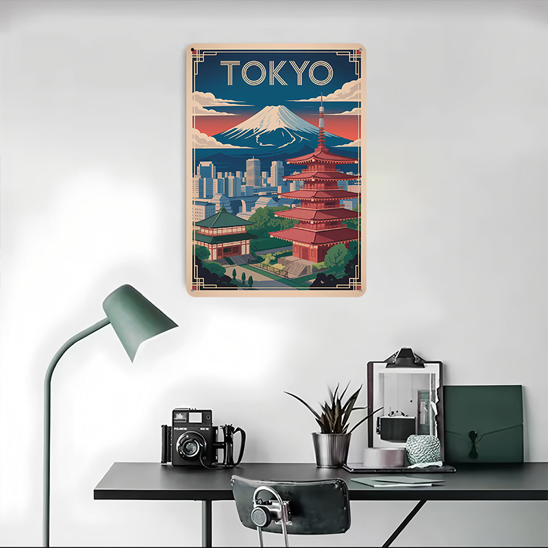Poster Logam Gunung Fuji untuk - Travel Accessories For Europe ulasan dan harga