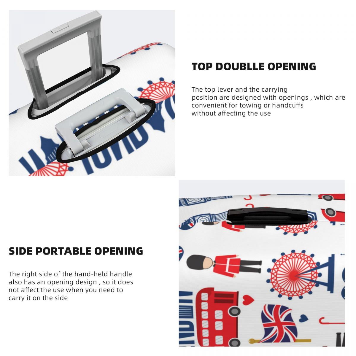 Penutup koper ilustrasi gaya I - Travel Accessories London ulasan dan harga
