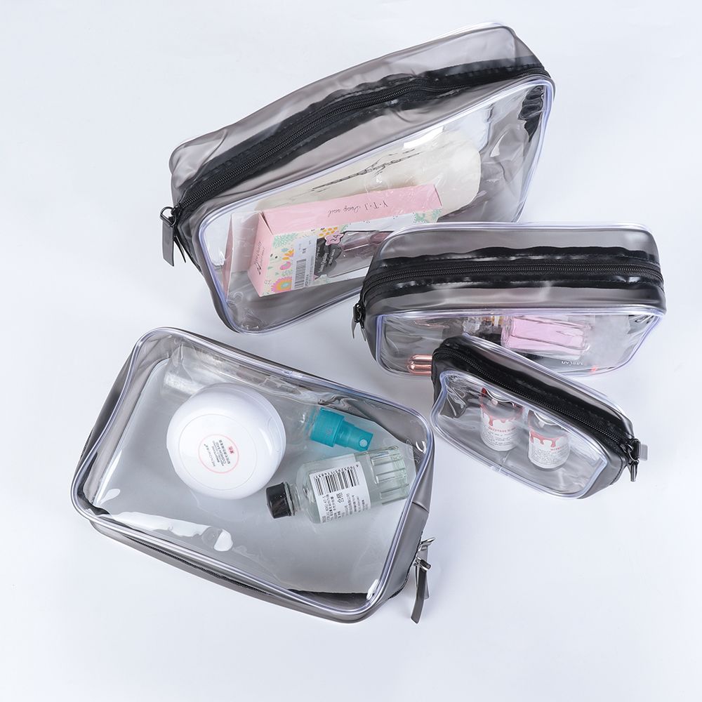 Tas kosmetik ritsleting transp - Travel Accessories Toiletry Bag ulasan dan harga