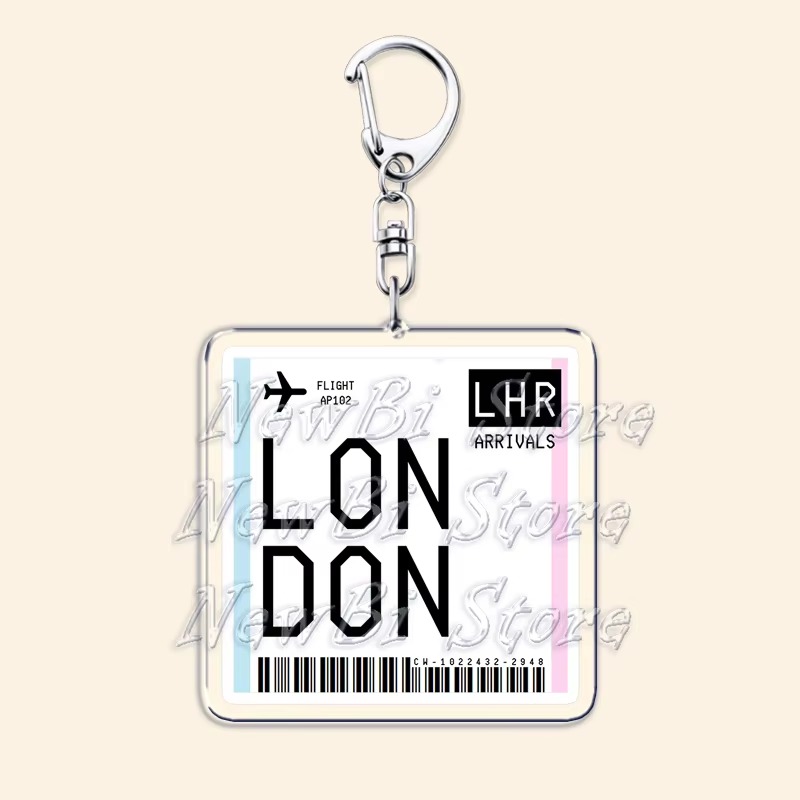 Gantungan kunci tiket pesawat, - Travel Accessories London ulasan dan harga